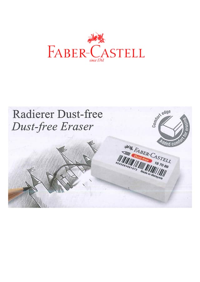 Faber-Castell Dust-Free Radierer Eraser Large (187086) Per Each | 