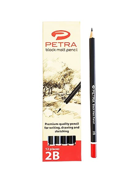 Petra Black Matt Pencil 2B Per Each (PBMP002B) | 