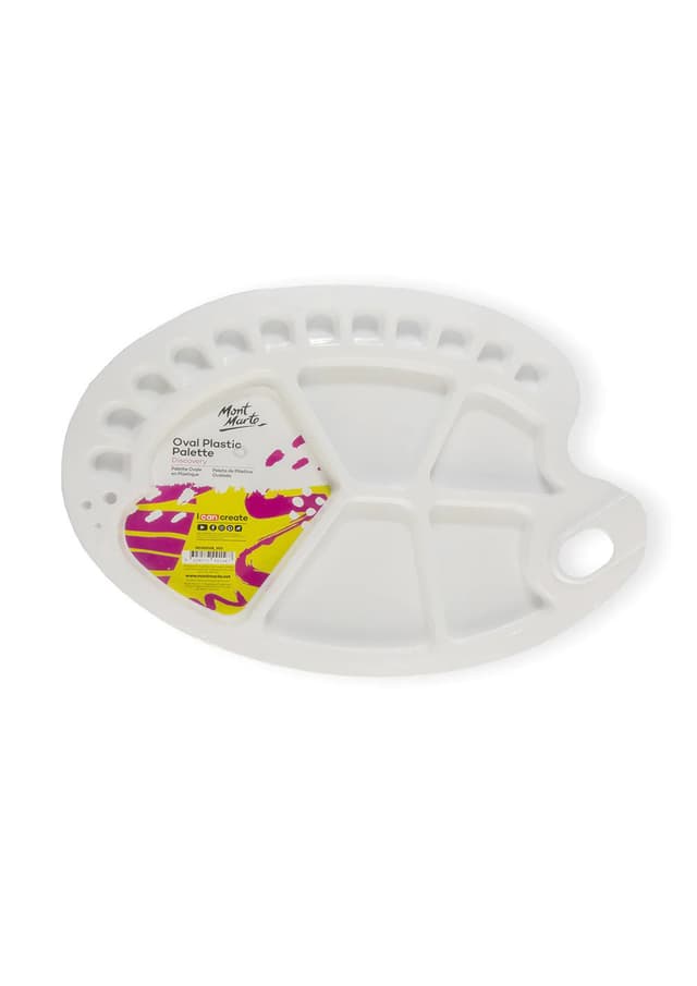 Mont Marte Oval Plastic Palette Discovery 34 x 25cm (MCG0008) | 