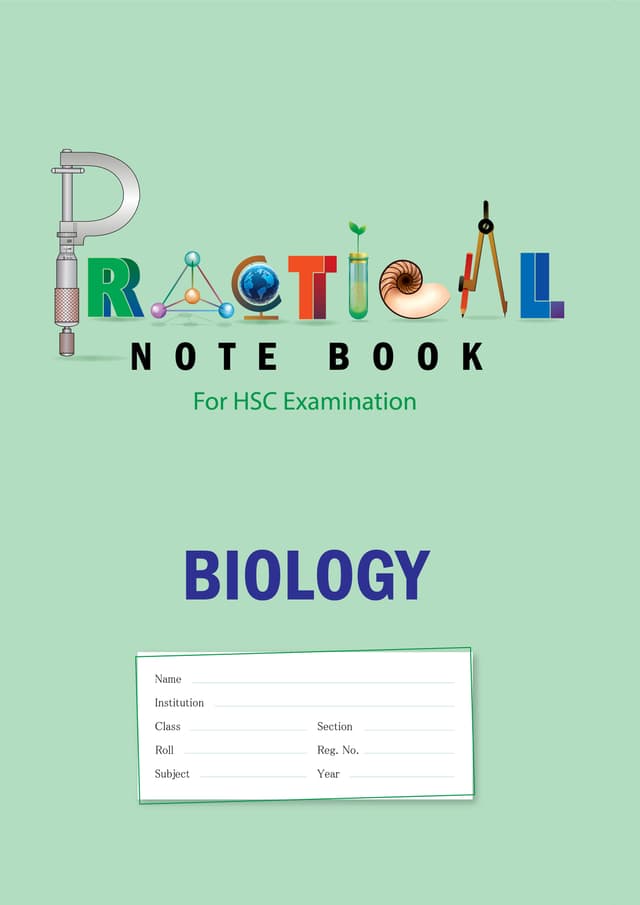 Panjeree Biology HSC Practical Note Book | 