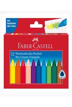 Wax Crayon 90 mm-12 Colour (Faber-Castell) 120090 | 