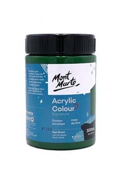 Mont Marte Acrylic Colour Paint Signature 300ml Sap Green (MSCH3026) | 