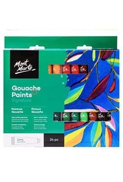 Mont Marte Gouache Paints Signature 24pc x 12ml (PMHS0030) | 