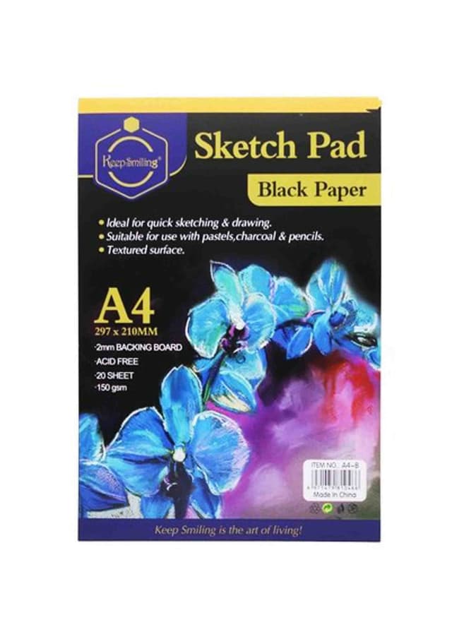 KeepSmiling Sketch Pad A4 Black Paper - A4-B | 