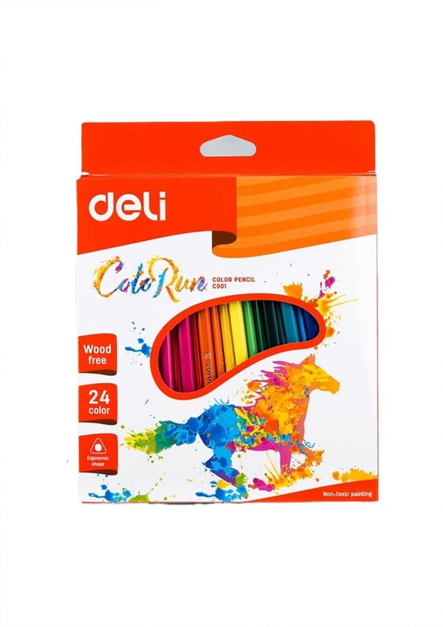 Deli Plastic Colored Pencil 24 colors C00120 | 