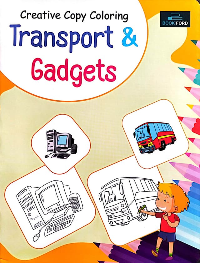 Creative Copy Coloring Transport & Gadgets (পেপারব্যাক) | Creative Copy Coloring Transport & Gadgets (Paperback)