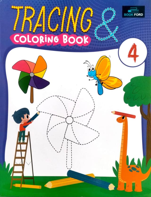 Tracing & Coloring Book 4 (পেপারব্যাক) | Tracing & Coloring Book 4 (Paperback)