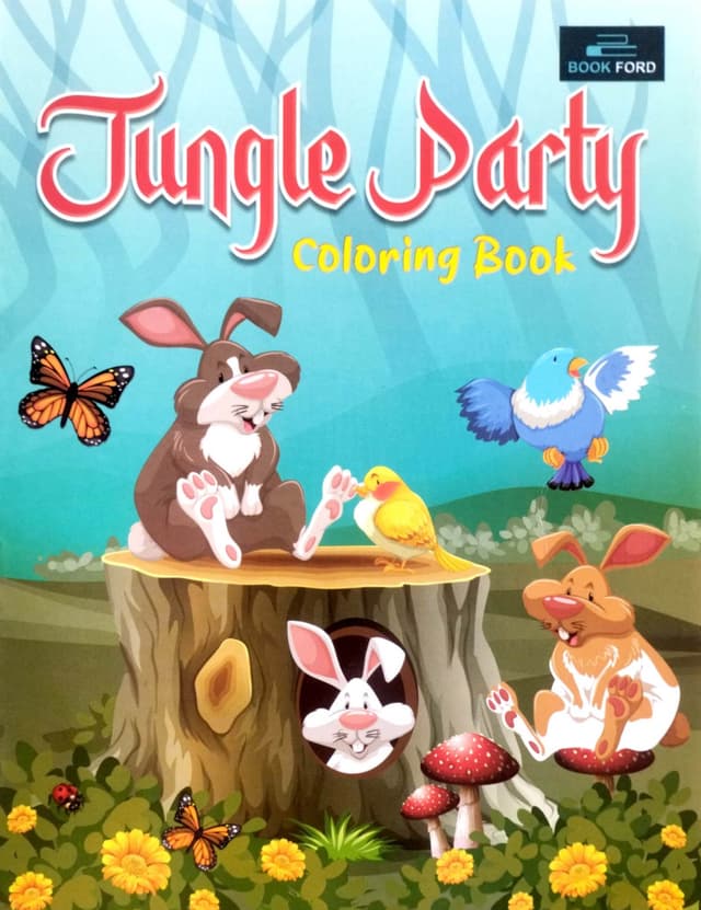 Jungle Party Coloring Book (পেপারব্যাক) | Jungle Party Coloring Book (Paperback)