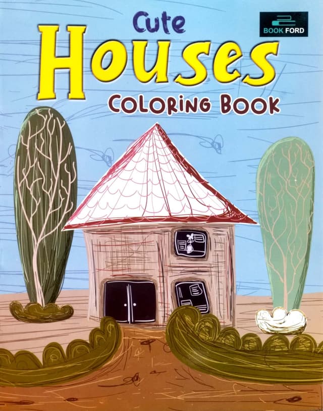 Cute Houses Coloring Book (পেপারব্যাক) | Cute Houses Coloring Book (Paperback)