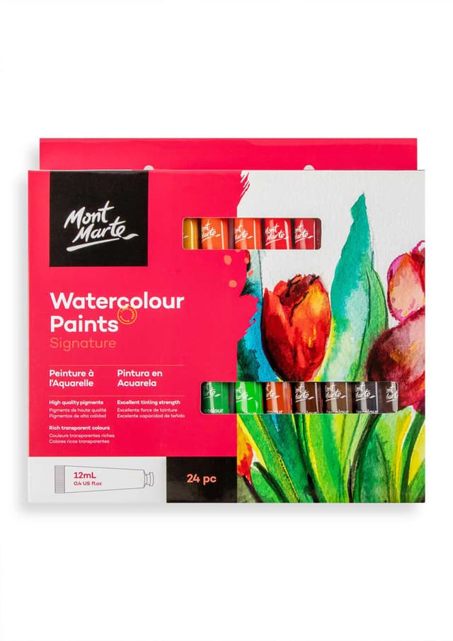 Mont Marte Watercolour Paints Signature 24pc x 12ml - PMHS0049 | 