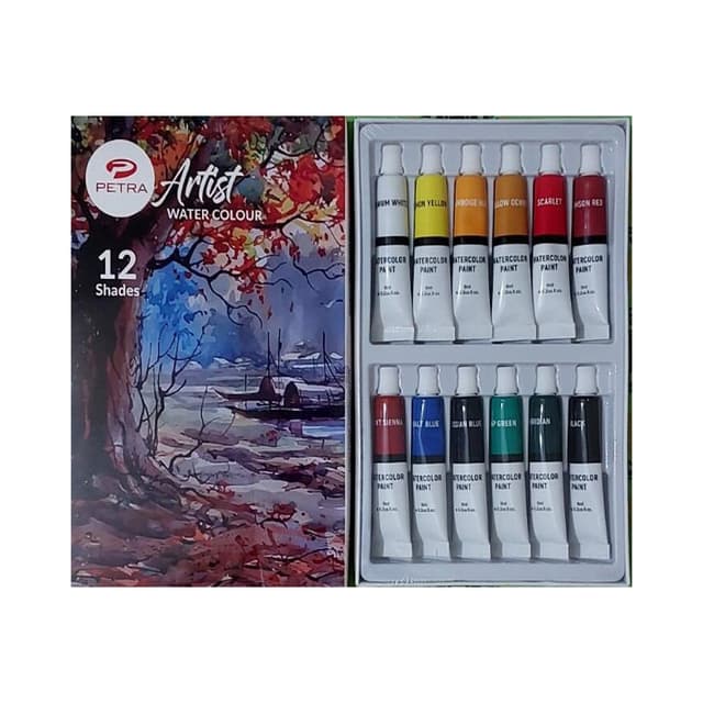 Petra Artist Water Colour 12 Shades (PAWCT6ML) | 