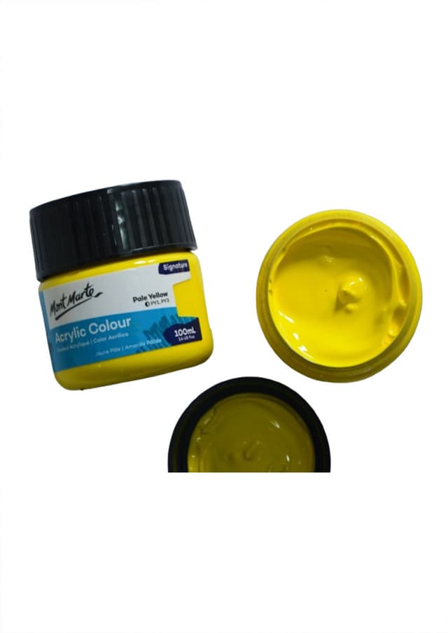 Mont Marte Acrylic Colour Pale Yellow 100ml (MSCH1003) | 