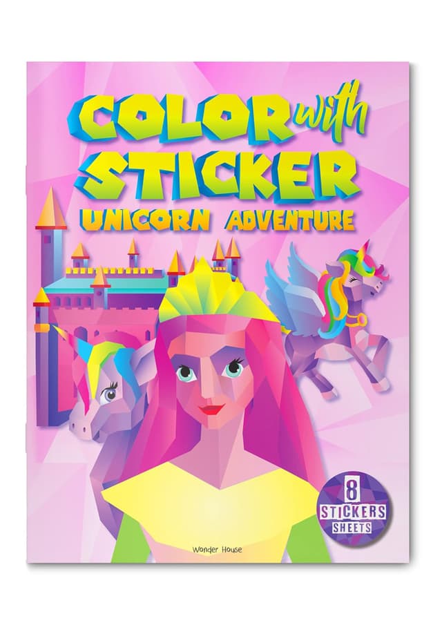 Color with sticker: Unicorn Adventure (পেপারব্যাক) | Color with sticker: Unicorn Adventure (Paperback)
