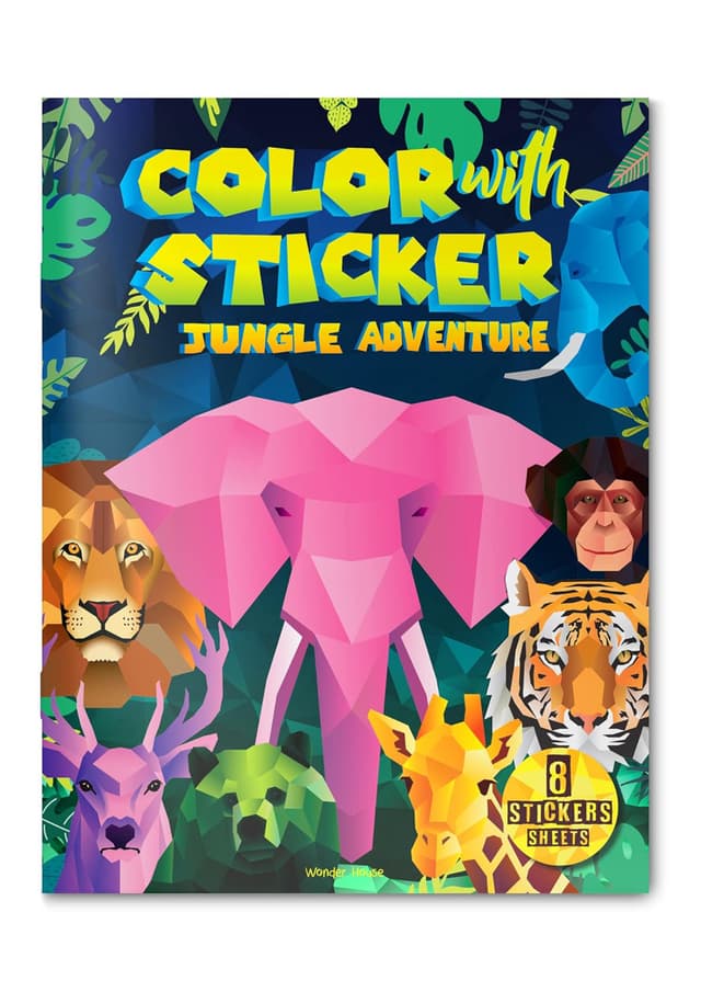 Color with sticker: Jungle Adventure (পেপারব্যাক) | Color with sticker: Jungle Adventure (Paperback)
