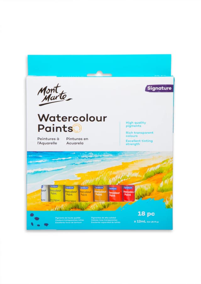 Mont Marte Watercolour Paints Signature 18pc x 12ml (PMHS0137) | 