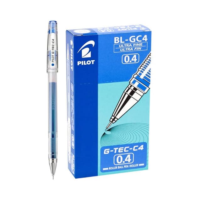 Pilot G-Tec-C4  Roller Ball Pen 0.4 (BL-GC4) Blue Bleu | 