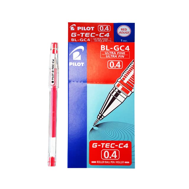Pilot G-Tec-C4  Roller Ball Pen 0.4 (BL-GC4) Red Rouge | 