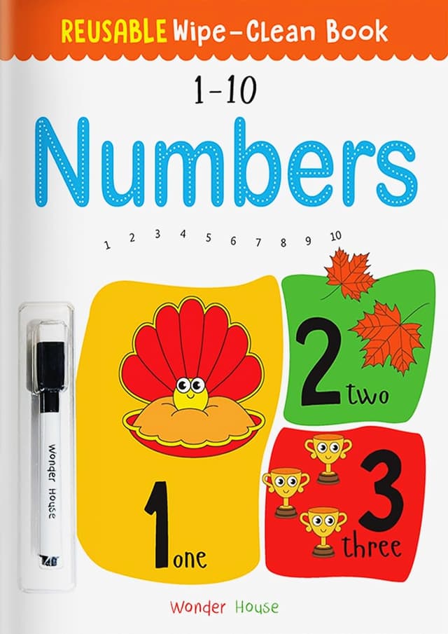 Reusable Wipe And Clean Book 1-10 Numbers (পেপারব্যাক) | Reusable Wipe And Clean Book 1-10 Numbers (undefined)