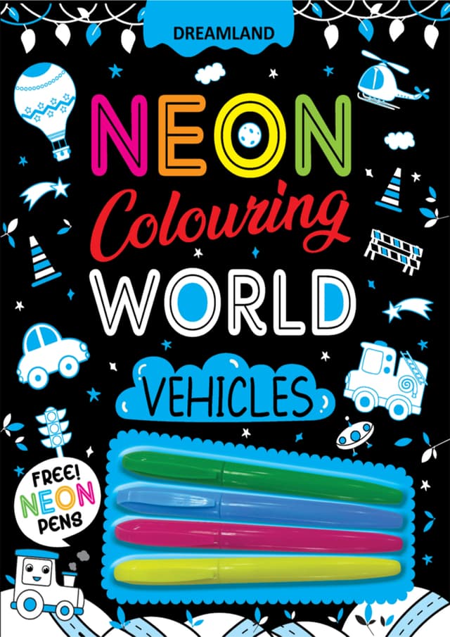 Vehicles Neon Colouring World Book (পেপারব্যাক) | Vehicles Neon Colouring World Book (undefined)