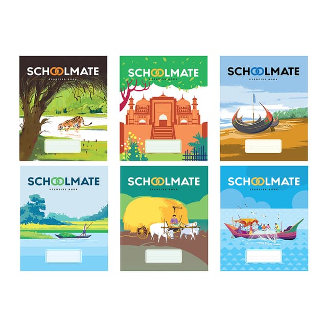 Panjeree Schoolmate Exercise Book Gonit Margin 200 Page - Spiral Binding Per Each | 
