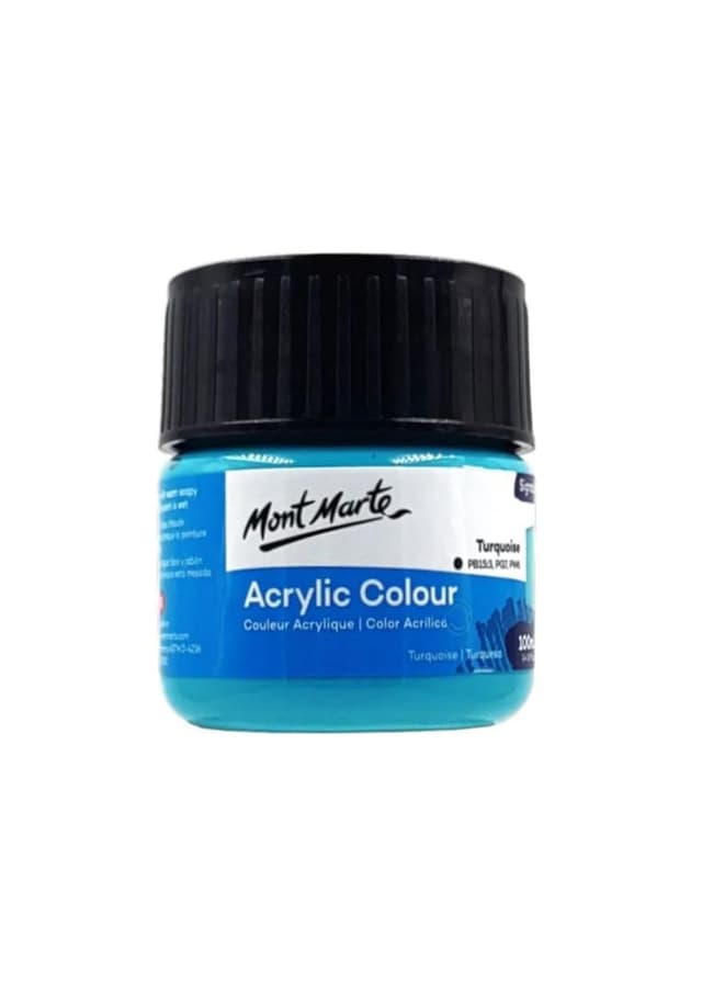 Mont Marte Acrylic Colour Turquoise 100ml (MSCH1059) |