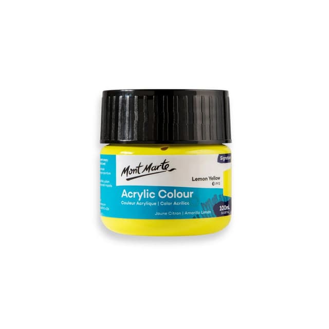 Mont Marte Acrylic Colour Lemon Yellow 100ml (MSCH1002CN) |